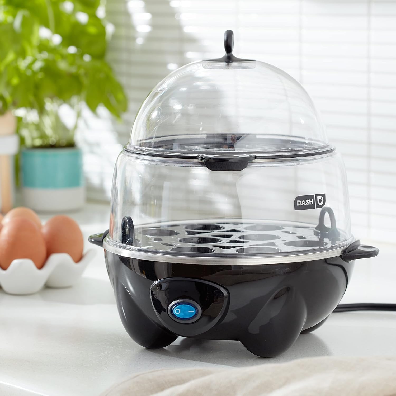 Deluxe Egg Cooker - Boiler, Poacher & Steamer - Includes Measuring & Recipe Guide