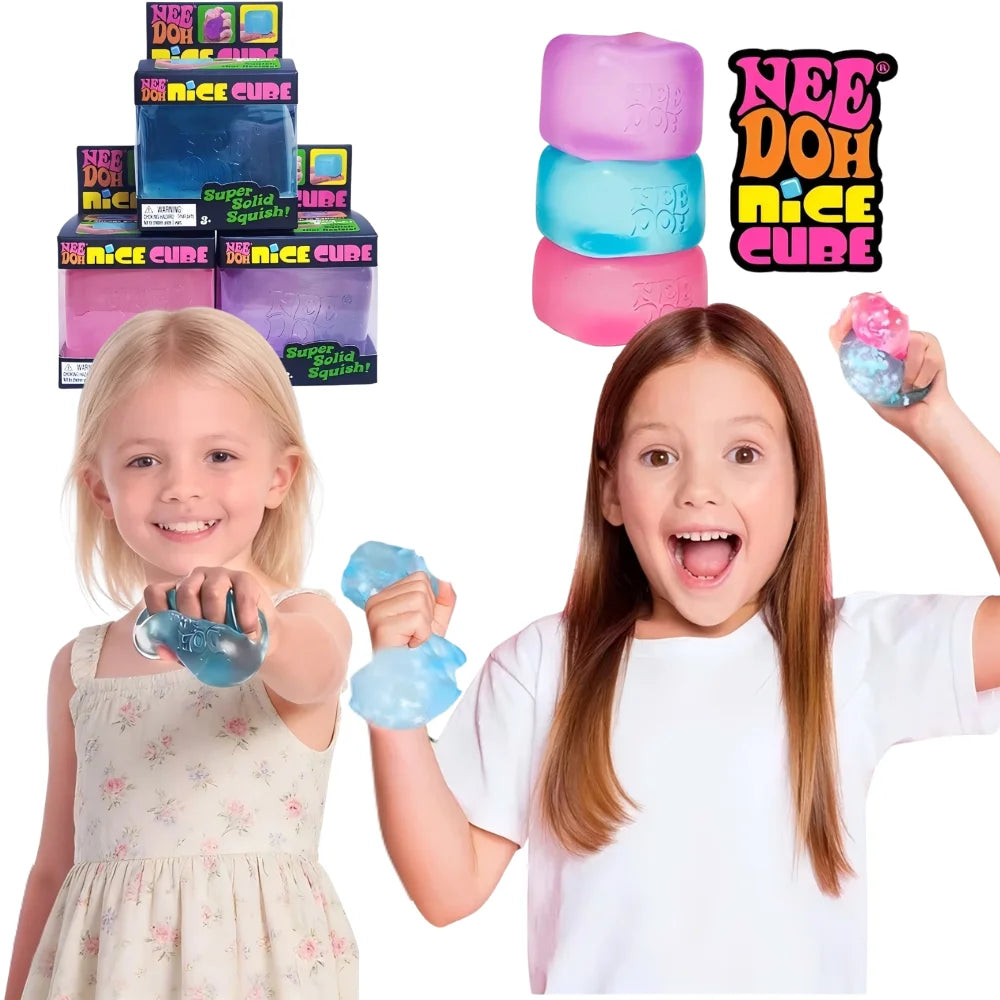@ Trending Nee Doh Jellyfish & Cube Squish Toy, Soft Jelly Squeeze Stress Relief Fidget Toy, Sensory Needoh for Kids & Adults ##