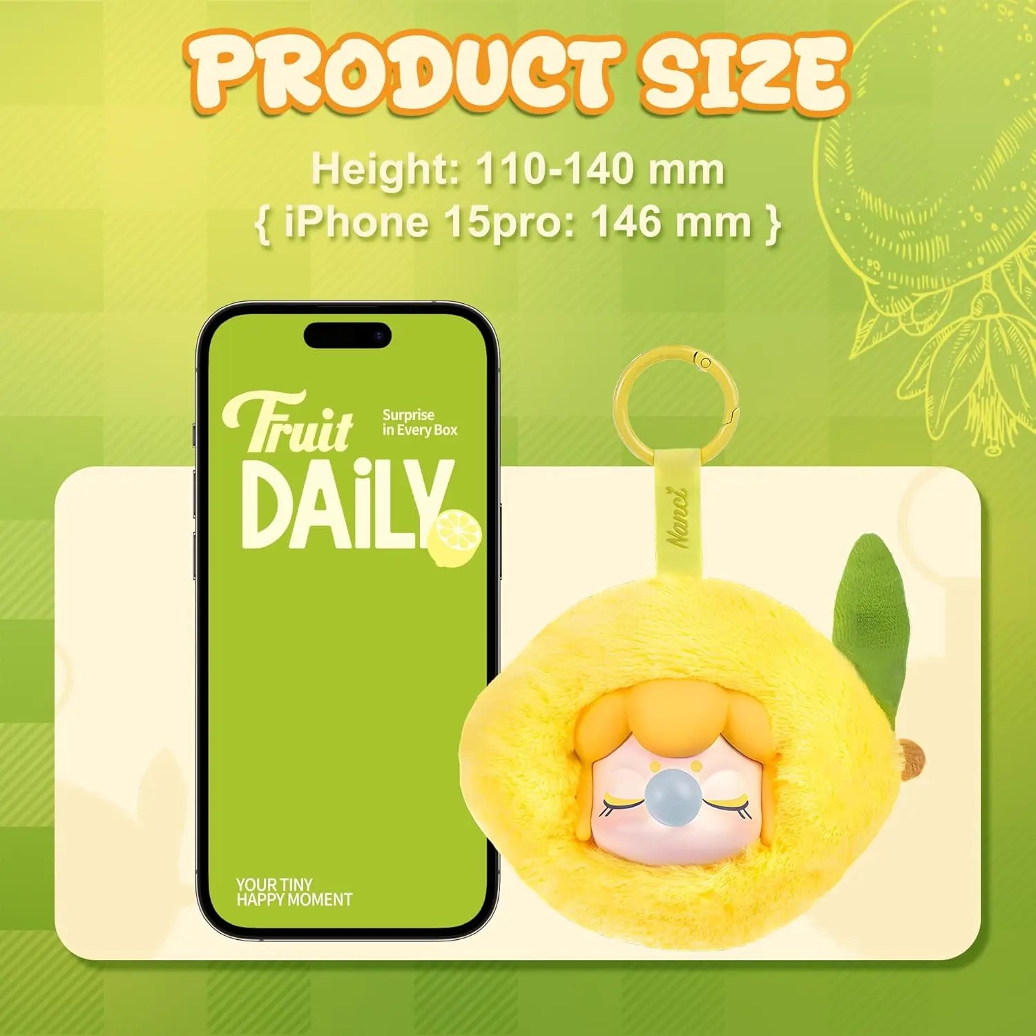 Plush Blind Box Nanci'S Fruit Mood Action Figure Collectible Plush Doll Toys Surprise Box Gift for Kids Friends Adults