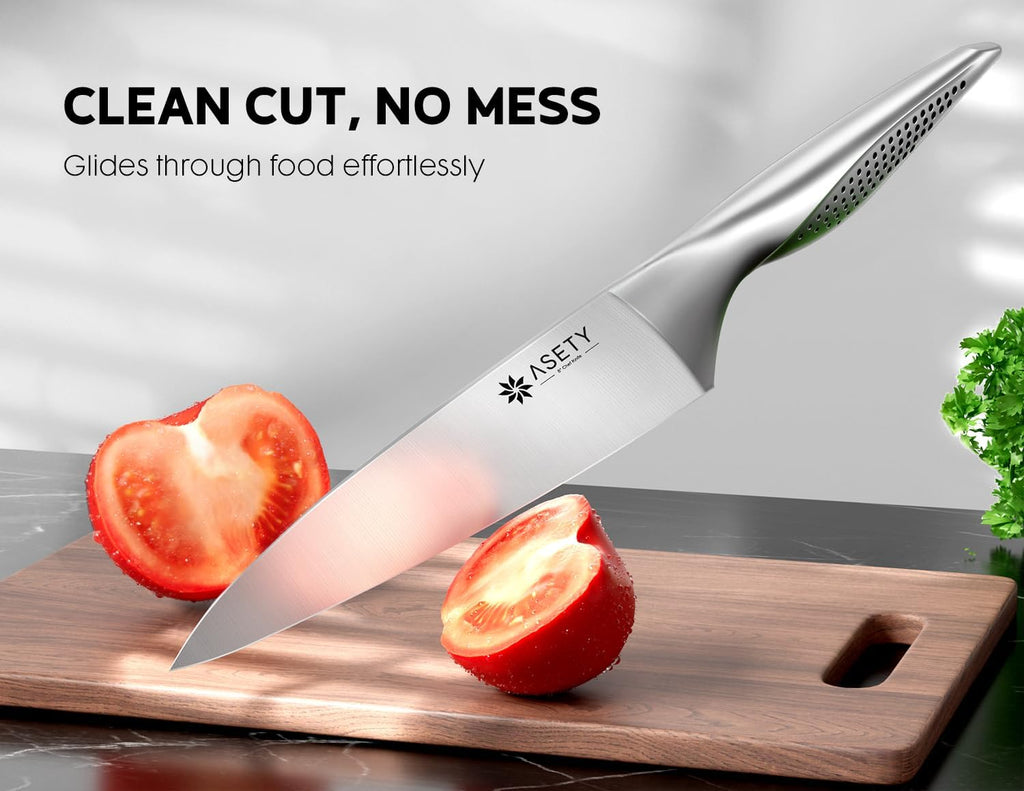 Premium Knife Set 15 PCS Stainless Steel Knife Set with Built-In Sharpener