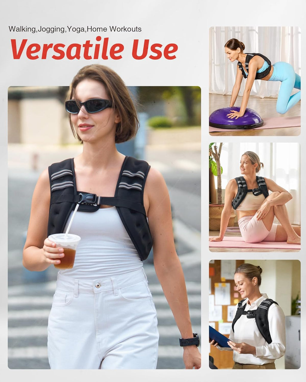 Weight Vest with Reflective Stripe for Workout