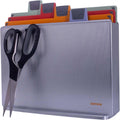 4-Piece Non-Toxic Cutting Board Set with Premium Scissors and Holder