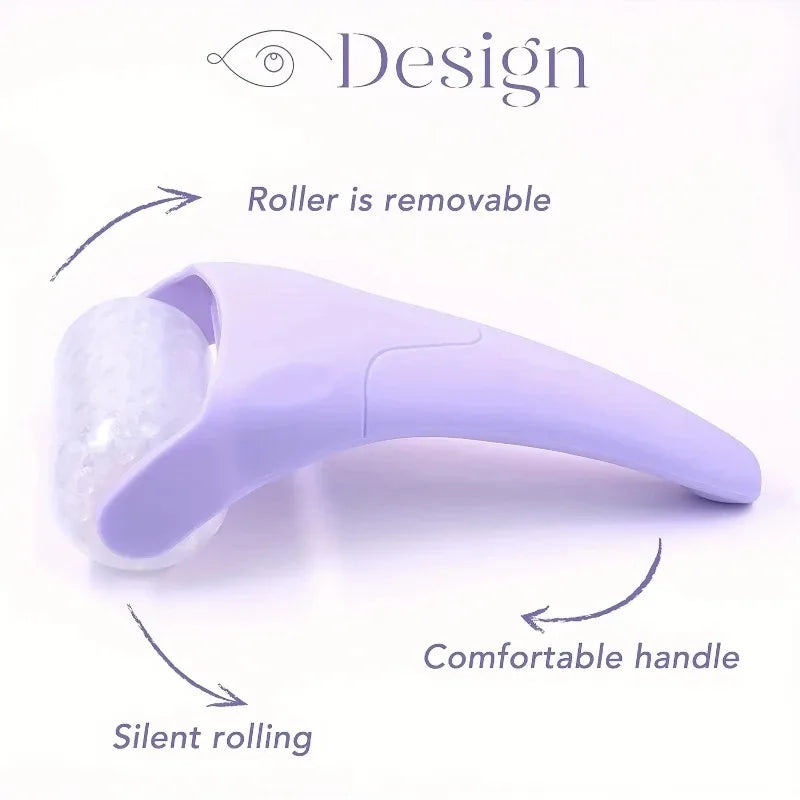 Large Facial Ice Roller & Massager, Cooling Beauty Tool for Face and Eyes, At-Home Spa, Daily Skincare Routine,Handheld Massager