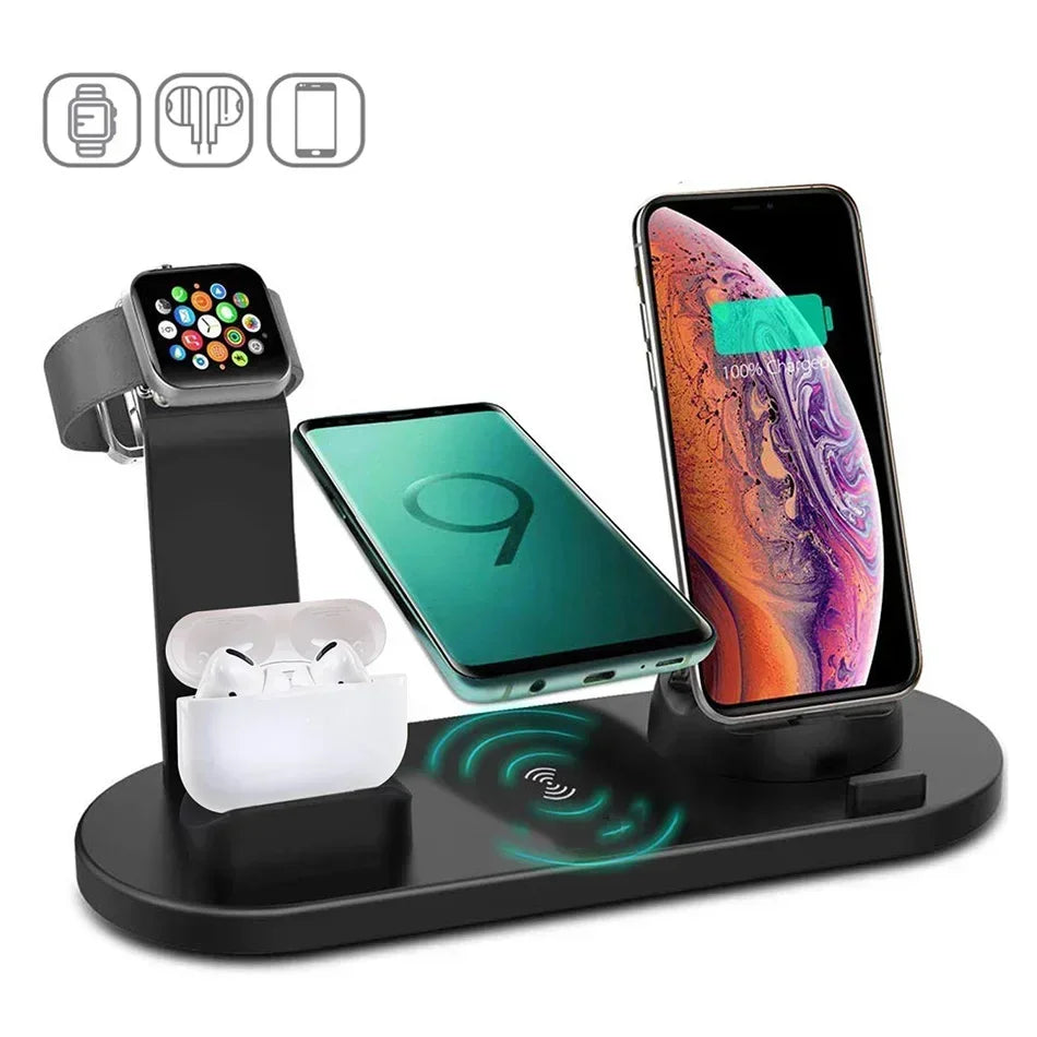 120W 7 in 1 Wireless Chargers Stand Pad for Iphone 16 15 14 13 Pro Max Apple Watch Airpods Pro Iwatch 8 7 Fast Charging Station