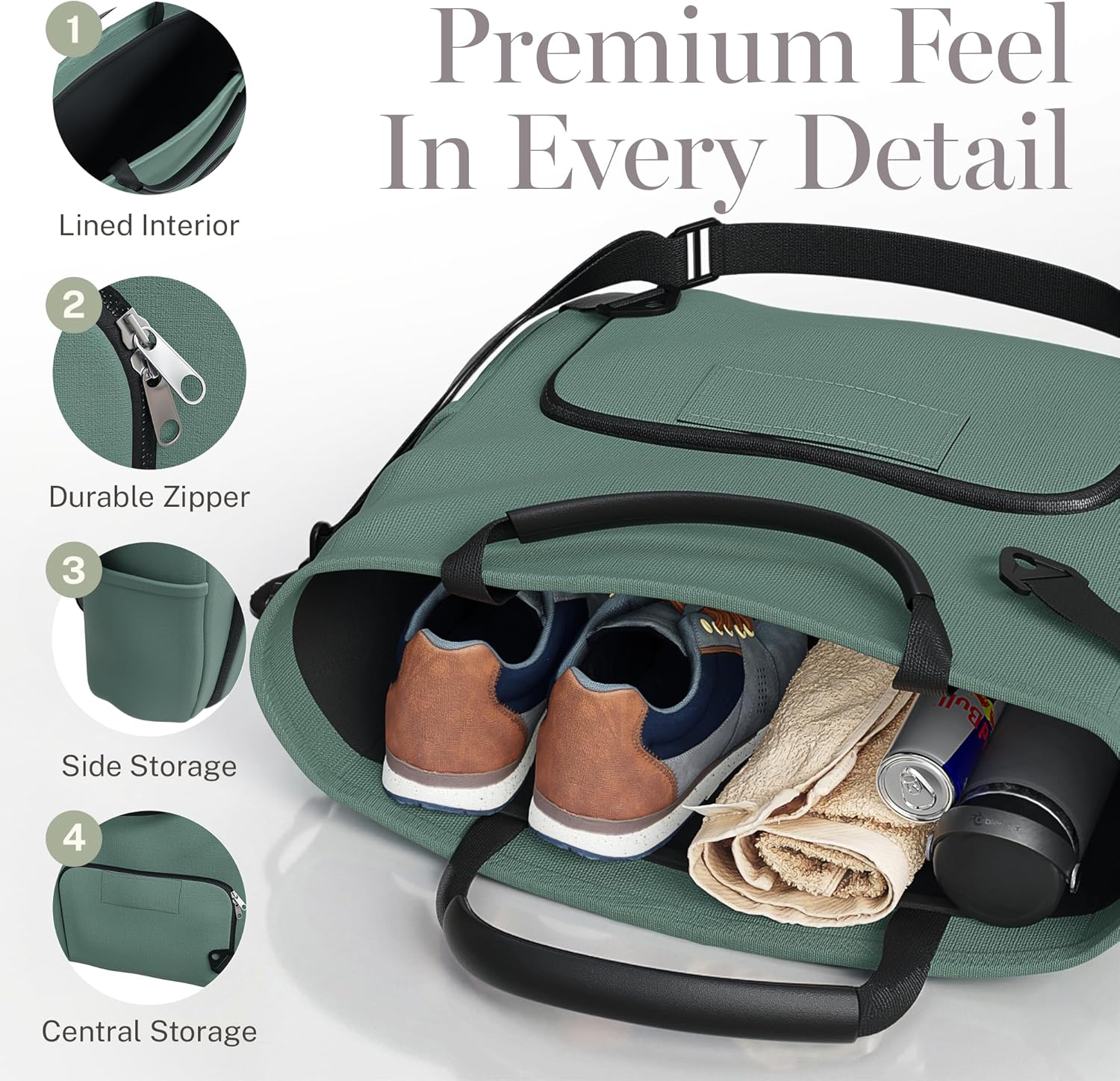 Tennis Bags for Women Men - Sleek Tennis Racket Bag for Sports Accessories with 2 Detachable Racket Cases 
