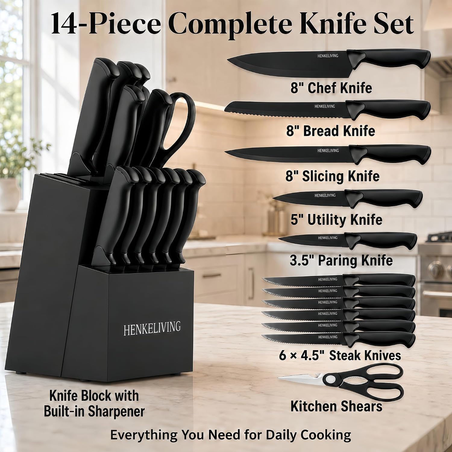 German High-Carbon Stainless Steel Blades