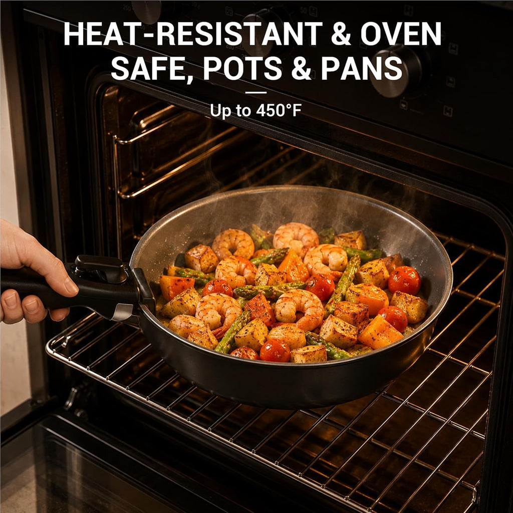 Premium Quality 18-Piece Ceramic Pots and Pans Set Non Stick