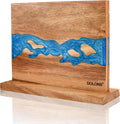 Premium Acacia Wood and Resin Kitchen Magnetic Knife Holder 