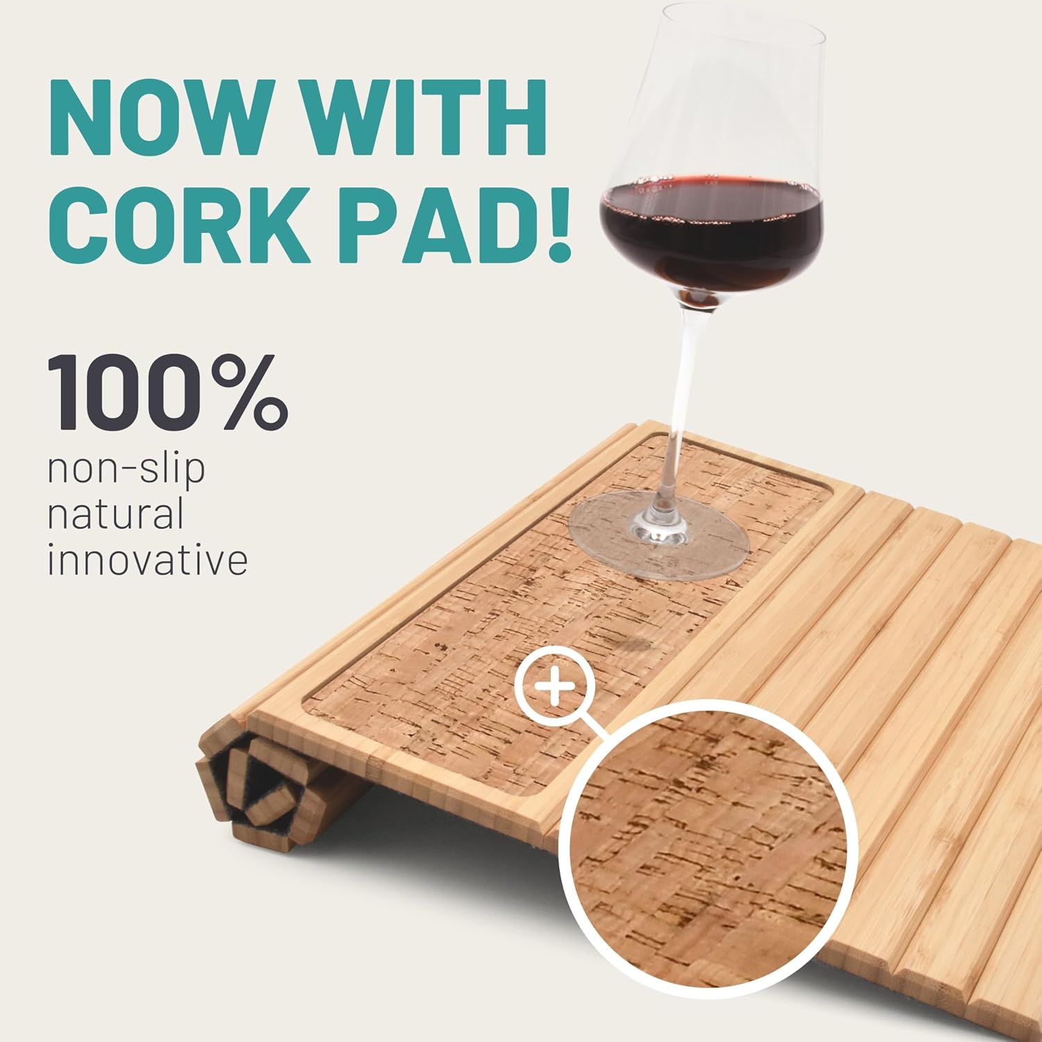 Sofa Tray - Flexible Couch Armrest Organizer with Anti-Slip Cork Pad 