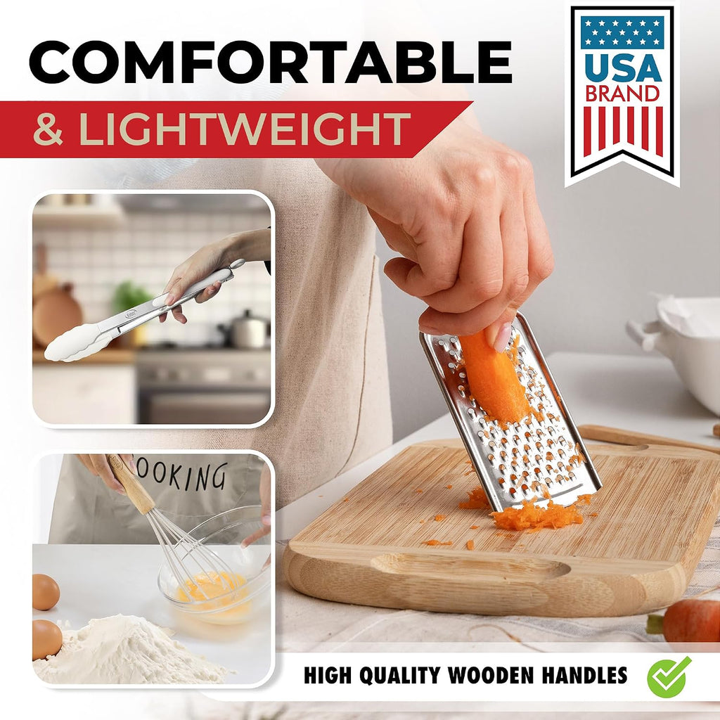 50 PCS Silicone Kitchen Utensils Set Complete Kitchen Set - 800°F Heat Resistant Non-Stick Premium Silicone
