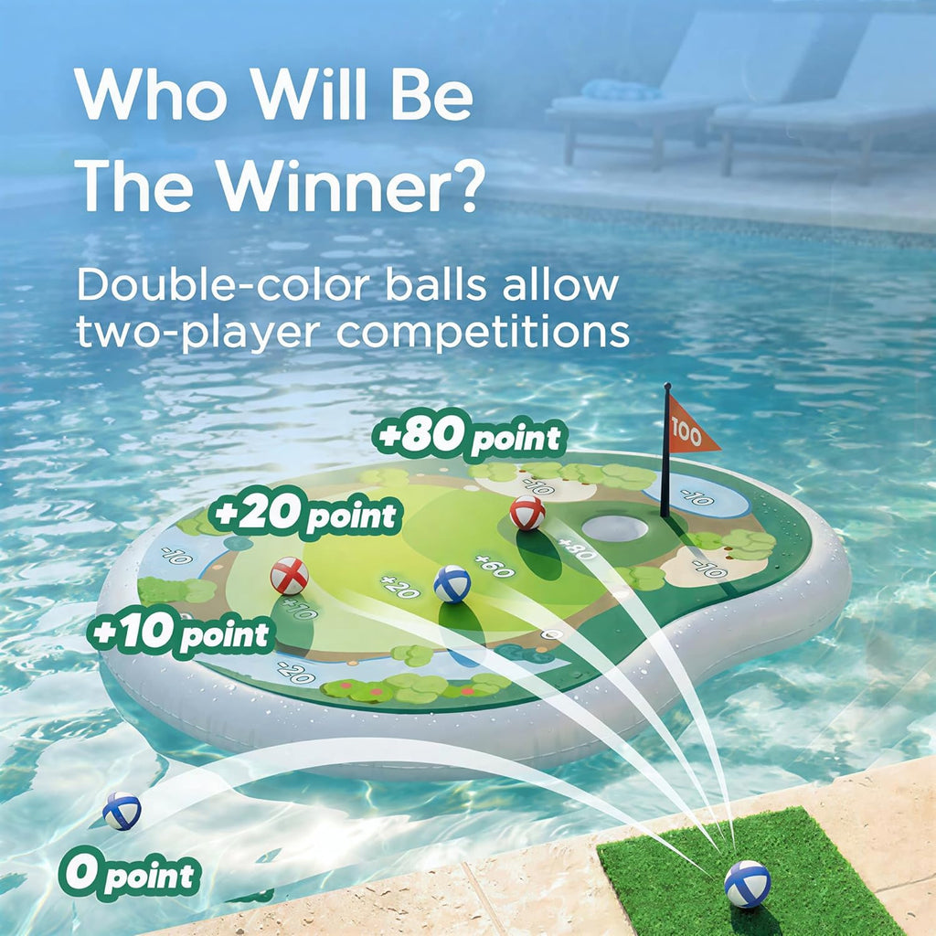 Kids Inflatable Golf Pool Toys, Fun Swimming Pool Game
