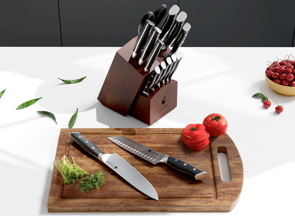 Premium Knife Set with Block - Kitchen Knife Set German High