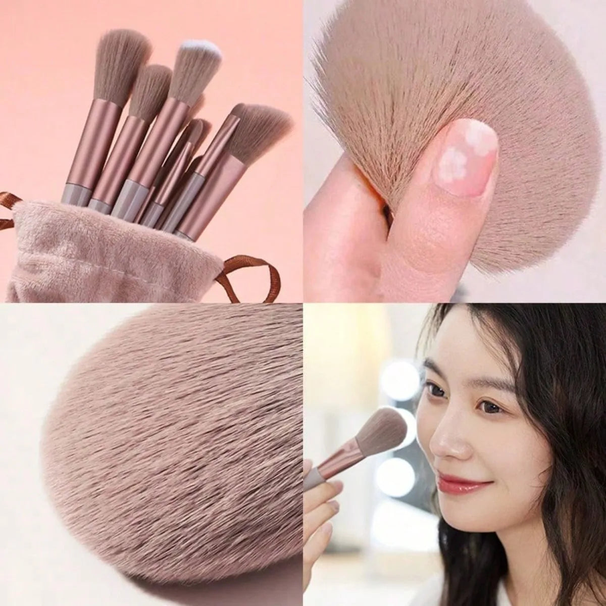 13 Soft Makeup Brushes Set with Perfect Soft Pouch - Premium Makeup Tools,Made of High Quality Fibers,Girly Fashion Items