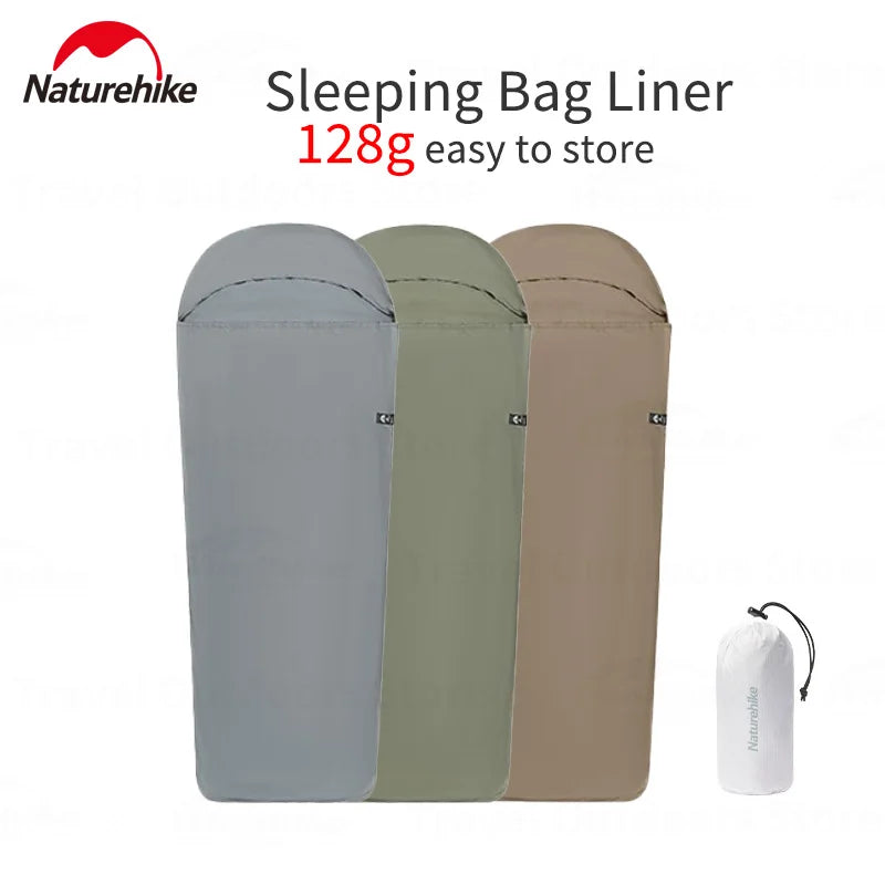 Naturehike Sleeping Bag Liner 128G Ultralight Single Stretch Envelope Soft Style for Tourism Camping Sleeping Bags Accessories