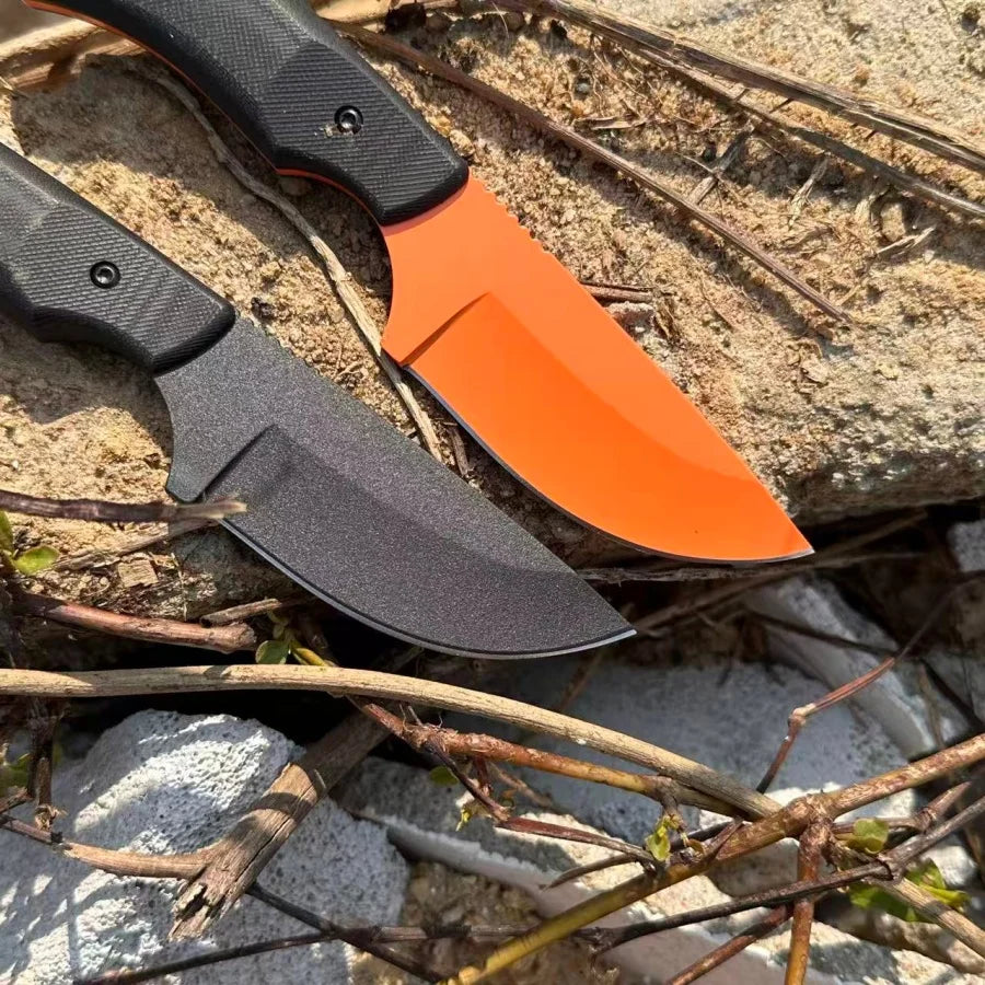 High-Hardness Fixed Blade Made of 8Cr13Mov Steel with G10 Handle Outdoor Camping Hiking and EDC Practical Cutting Knife for Men as a Gift.