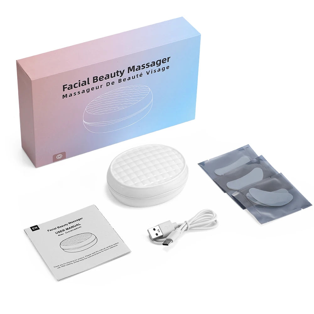 Red Light Microcurrent Eye Massager LED under Eye Patches Eye Care Device Eye Rejuvenation Pads for Puffy Eyes and Dark Circles