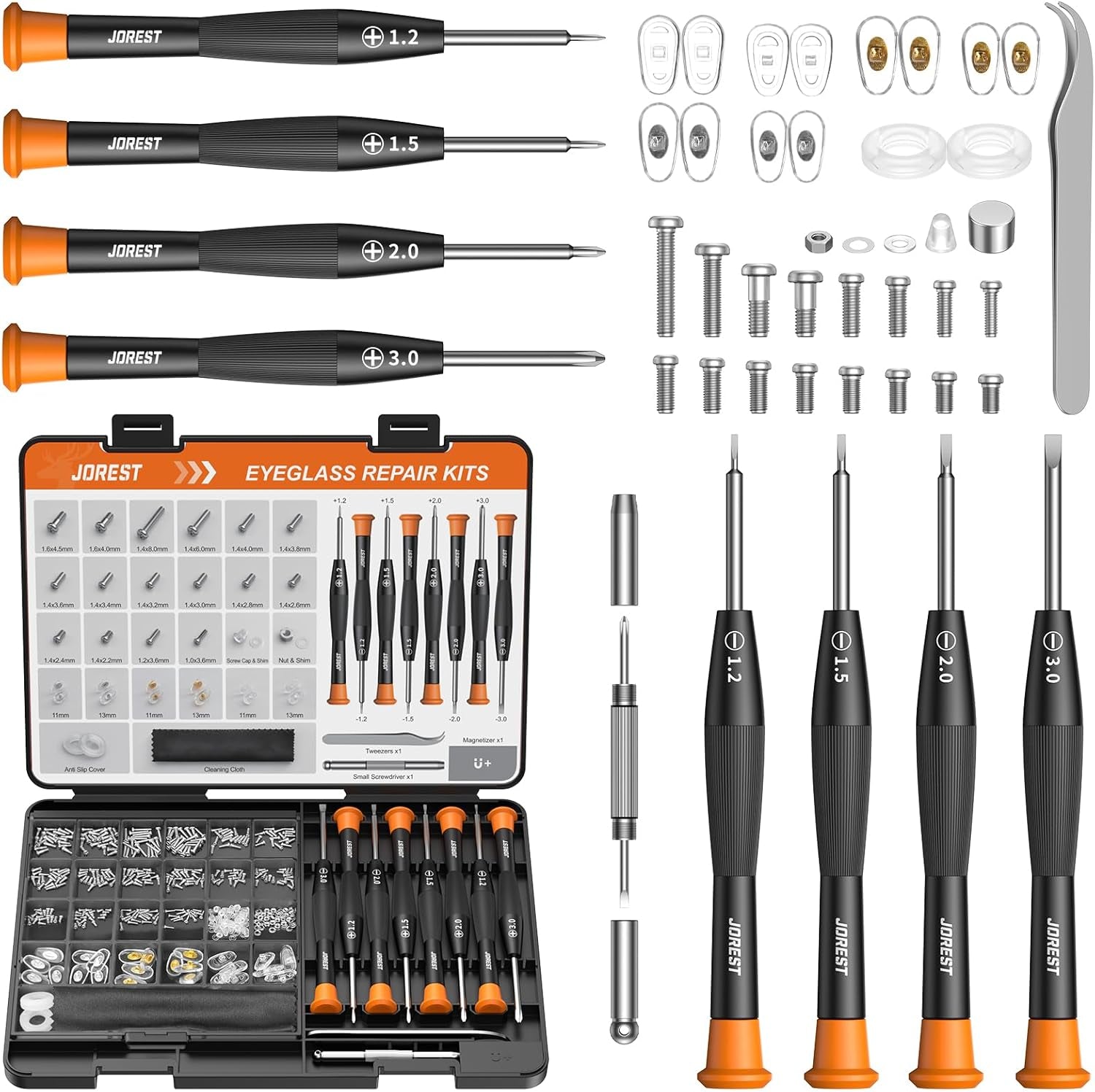 Eyeglass Repair Kit, Sunglasses/Glasses Repairing Tool Including Small Screws