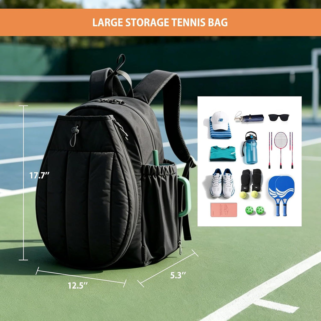 Tennis Backpack,Tennis Bag with Shoe Compartment&Waterproof 