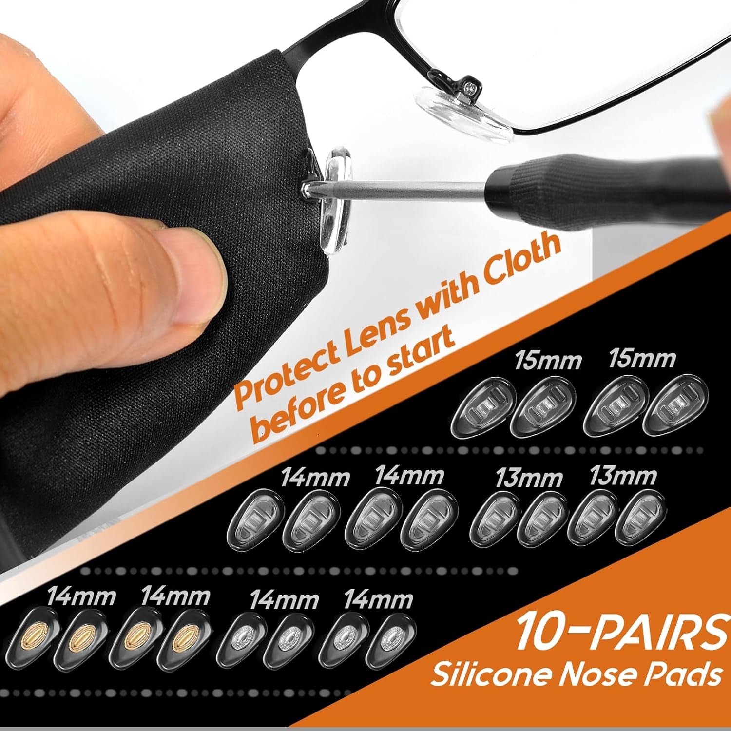 Magnetic Eyeglass Repair Tool Kit, Eye Glasses Repairing Screwdriver Set 