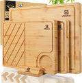 Premium Bamboo Charcuterie Chopping Board with Holder Non Slip