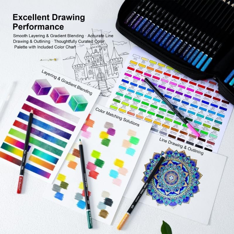 147PCS Colored Pencils for Adult Coloring Books