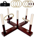 Games - Rustic Ring Toss Game - Easy Setup & Extra Games Included