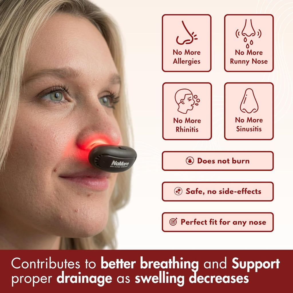 Original  Red Light Therapy for Nose – LED Nasal Device for Dry Nose & Sinus Comfort