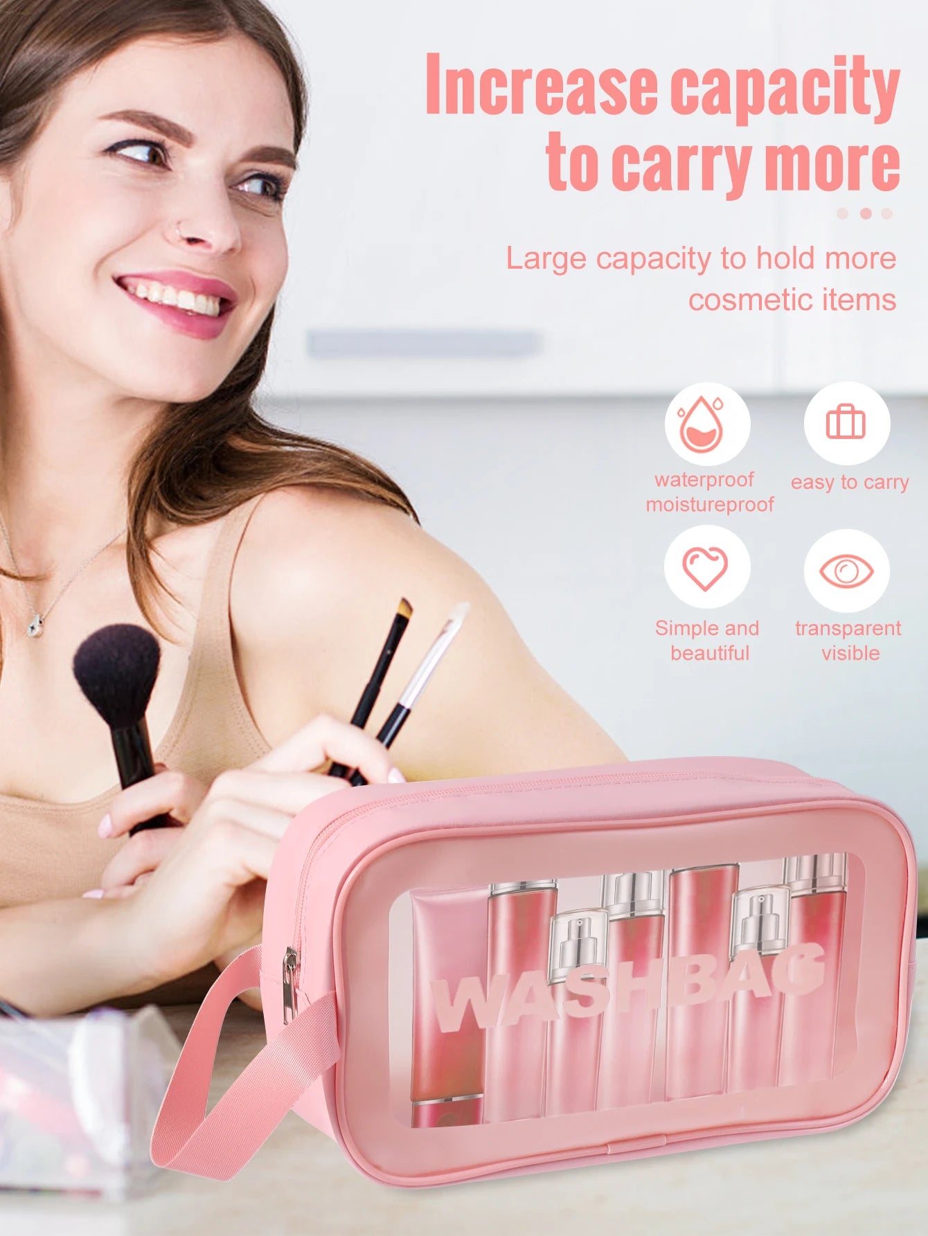 50PCS Makeup Tools:1Pc Cosmetic Bag+25Pcs Makeup Brush Set+9Pcs Makeup Sponges+9Pcs Powder Puffs+6Pcs Makeup Tools