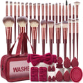 47PCS Makeup Tools:30Pcs Makeup Brush Set+5Pcs Makeup Tools+12Pcs Makeup Sponges