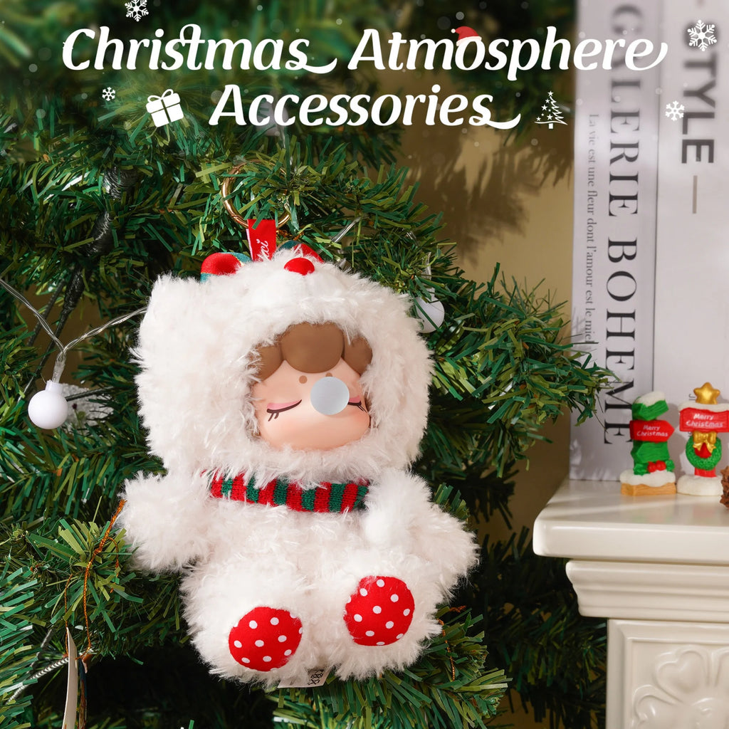 Nanci Christmas Bear Plush Pendant Collectible Plush Doll Toys Gift for Kids Friends Adults