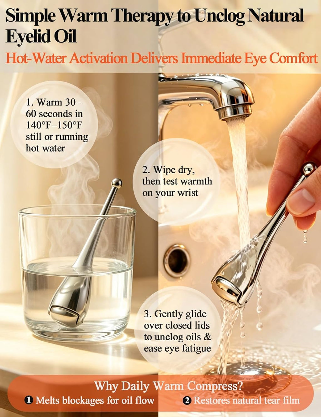 2-Pack Metal Eyelid Massager 