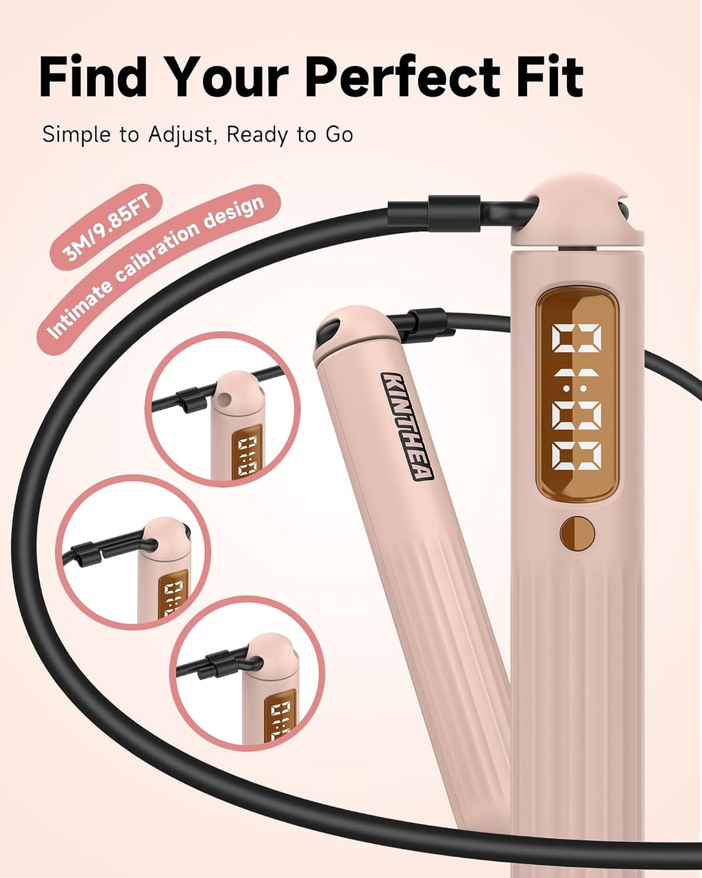 2 in 1 Smart Jump Rope, APP Control & Data Record, Cordless Jumping Rope with Counter for Women, Men, All Age, Adjustable Skipping Rope for Cardio Fitness in Limited Home Space & Outdoor
