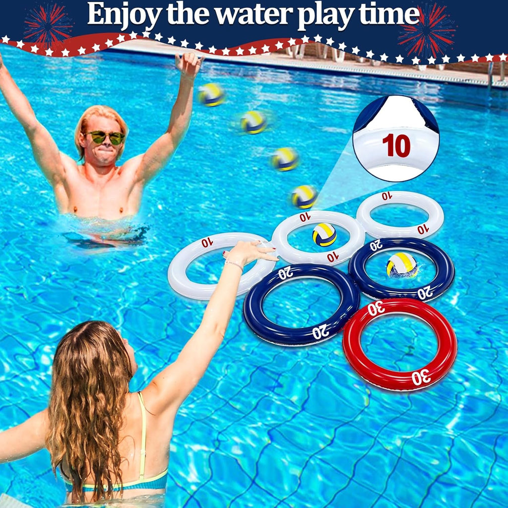 American Flag Pool Toys Games Set