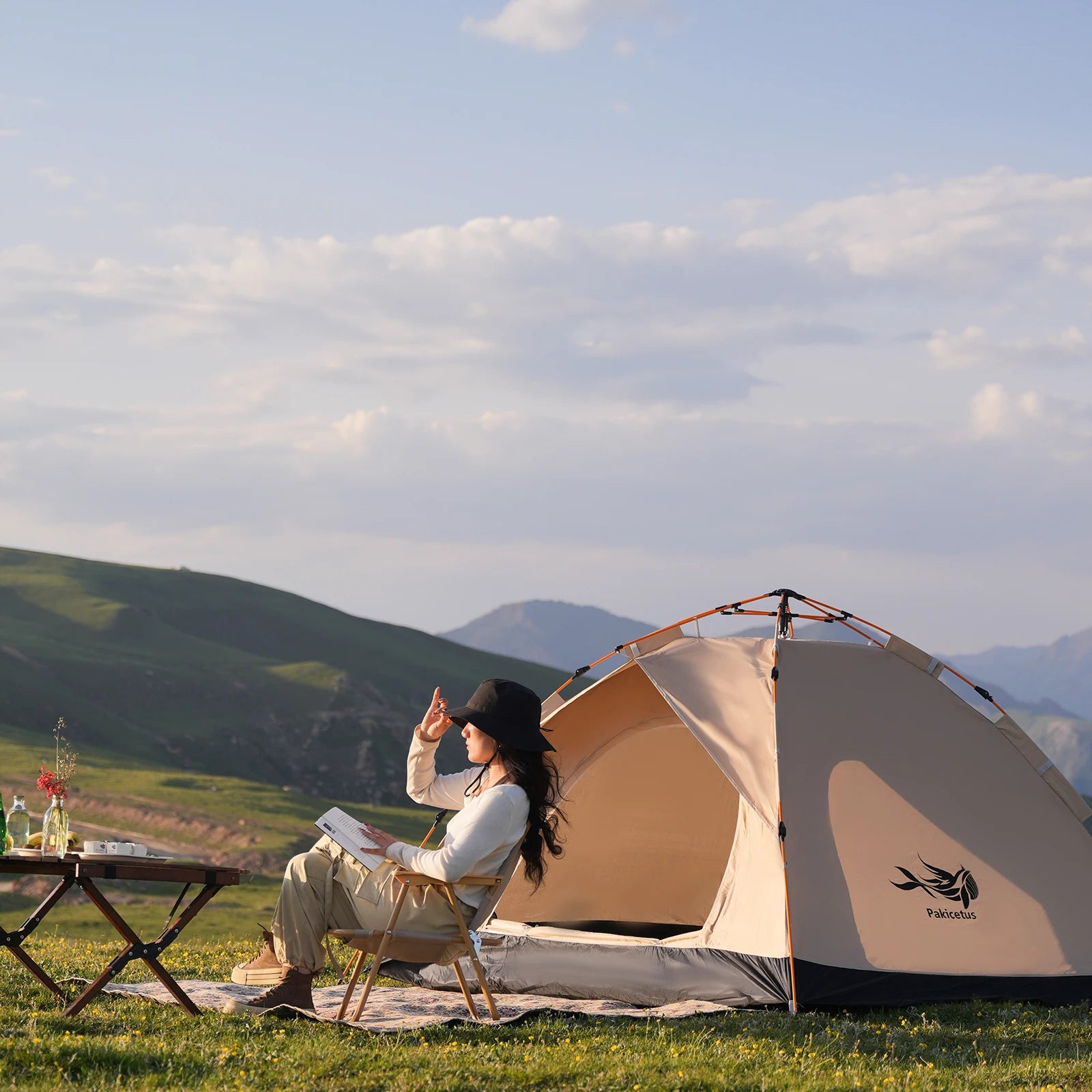2-4 Person Camping Windproof Tents, Easy to Set Up, Lightweight Camping Tent,Carpa,Suitable for Family Travel, Outdoor Camping
