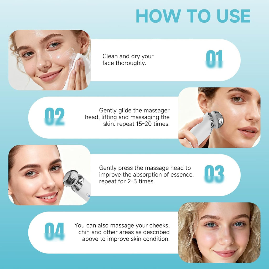 Depuffing Wand for Face & Eyes – 2-In-1 Cold and Heat Facial Therapy with Adjustable Temp