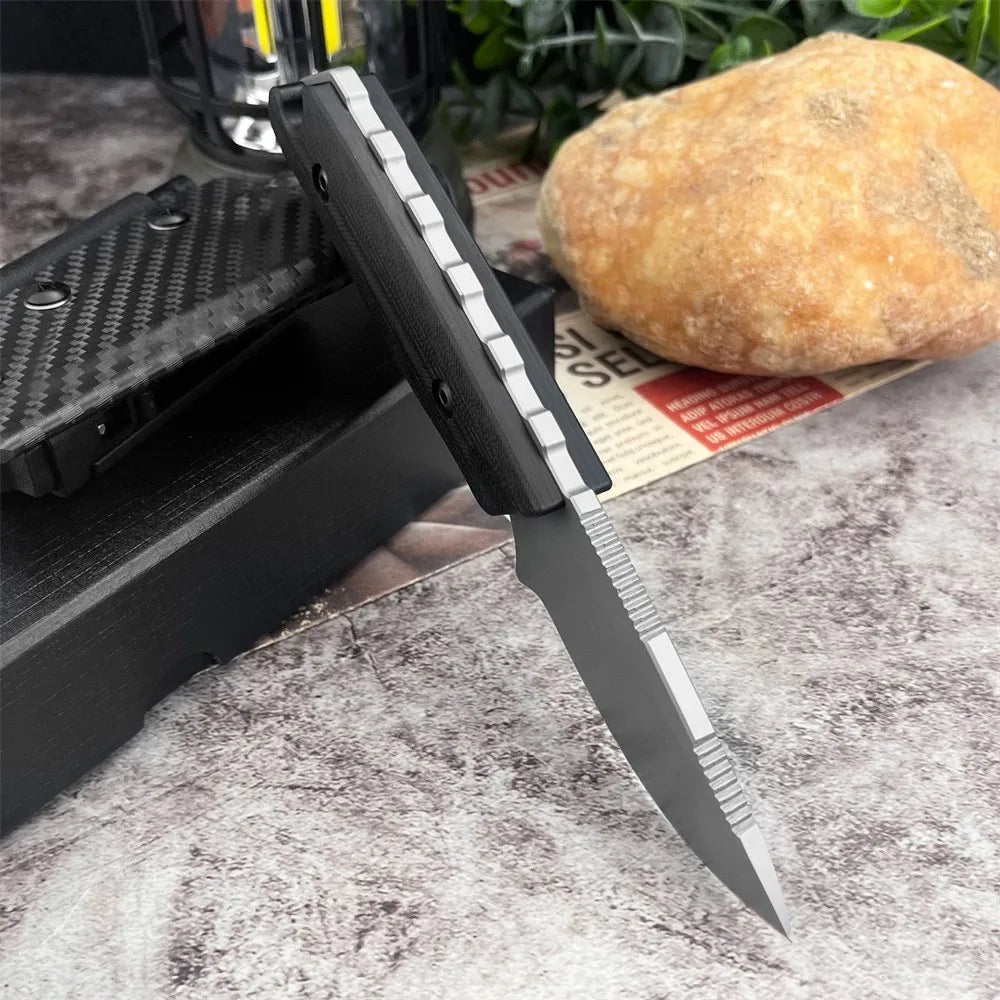 New 8CR13MOV Blade G10 Handle - Camping - High Hardness - Straight Shaft - Outdoor Product Backpacking Essential Equipment
