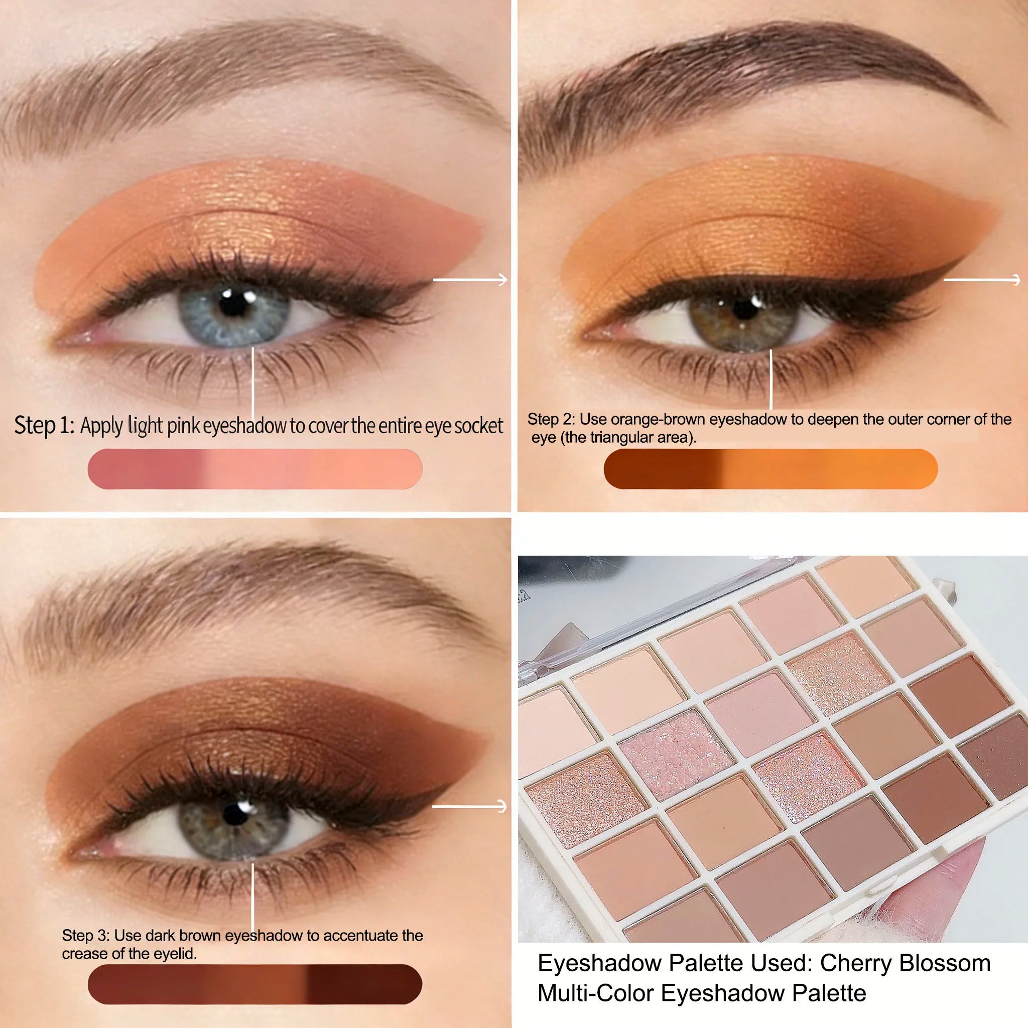 20-Color Multicolor Eyeshadow Palette Nude Earth Tones Tender and the Powder Is Not Flying Waterproof Long-Lasting Daily Makeup