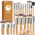 Makeup Brushes Set, Professional 26 Pcs Makeup Kit, Include Concealers Powder Foundation Eye Blush Shadows 21 Pcs Bamboo Makeup