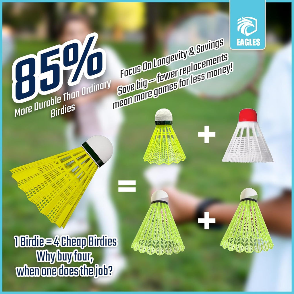 Badminton Birdies - Nylon Bedminton Shuttlecocks for Softball/Baseball Batting Training 