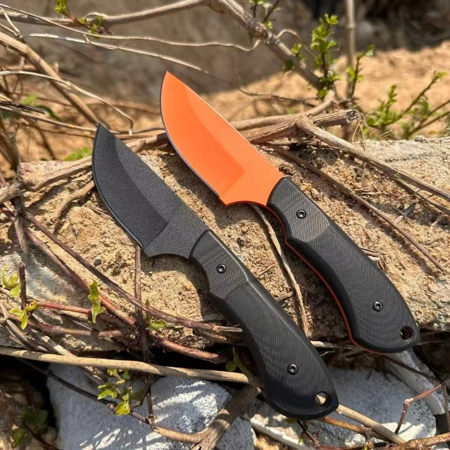 High-Hardness Fixed Blade Made of 8Cr13Mov Steel with G10 Handle Outdoor Camping Hiking and EDC Practical Cutting Knife for Men as a Gift.