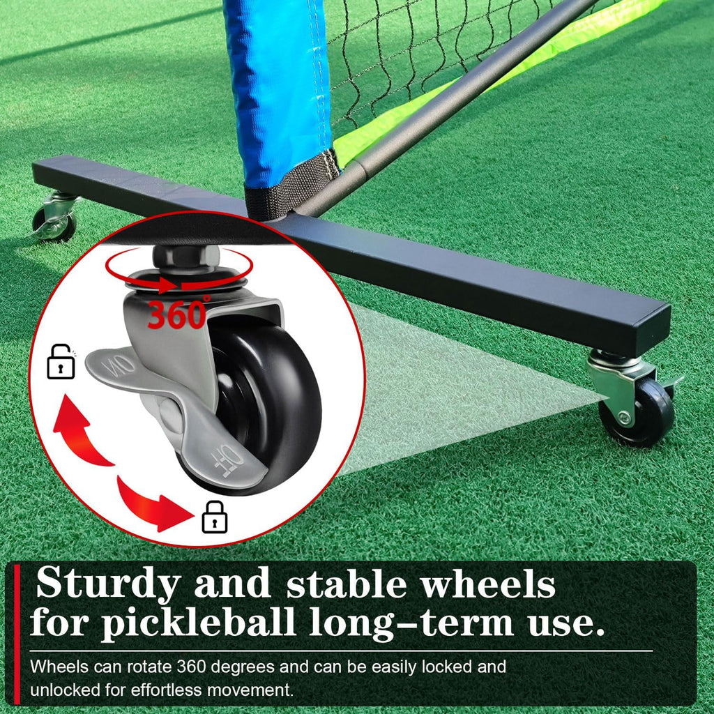 Portable Pickleball Net Set, 22FT Pickle Ball Net with Paddle Set of 4 