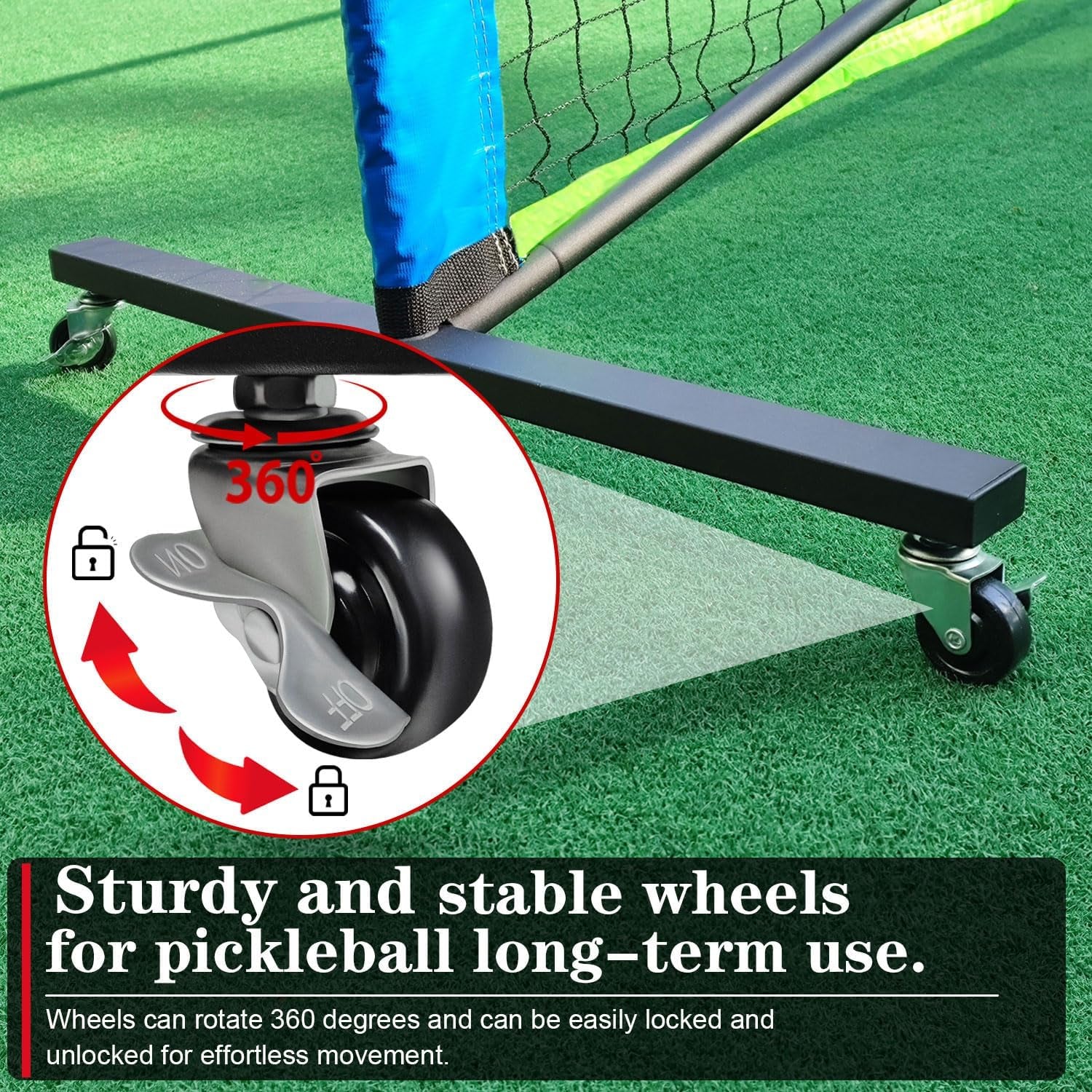Portable Pickleball Net Set, 22FT Pickle Ball Net with Paddle Set of 4 