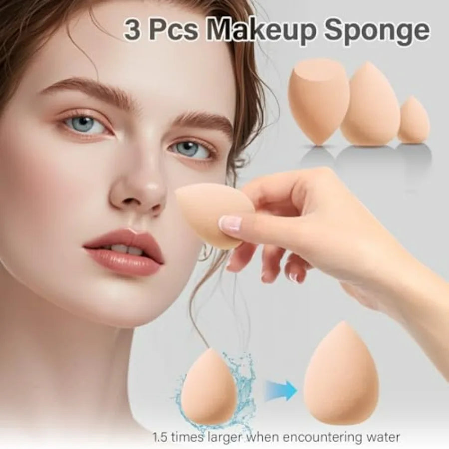 Makeup Brushes Set, Professional 26 Pcs Makeup Kit, Include Concealers Powder Foundation Eye Blush Shadows 21 Pcs Bamboo Makeup