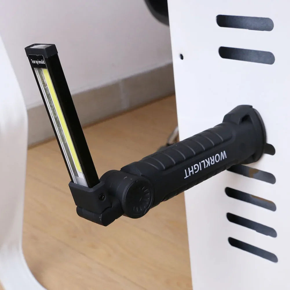 Portable COB High Power LED Flashlight USB Rechargeable Camping Lamp Torch Car Repairing Work Light Hanging Hook Magnet 5 Modes