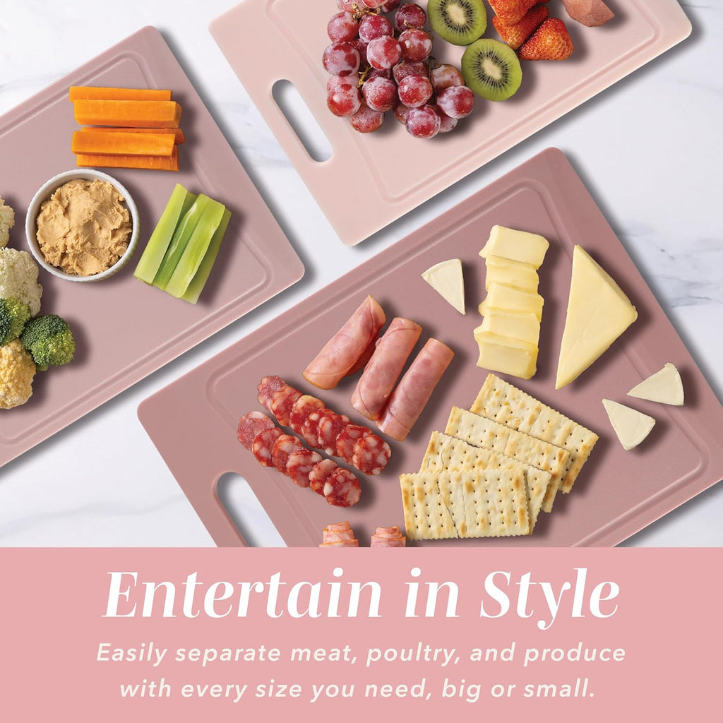 Non-Slip Cutting Board Set – Kitchen Essentials with Easy Grip Handle for Meat