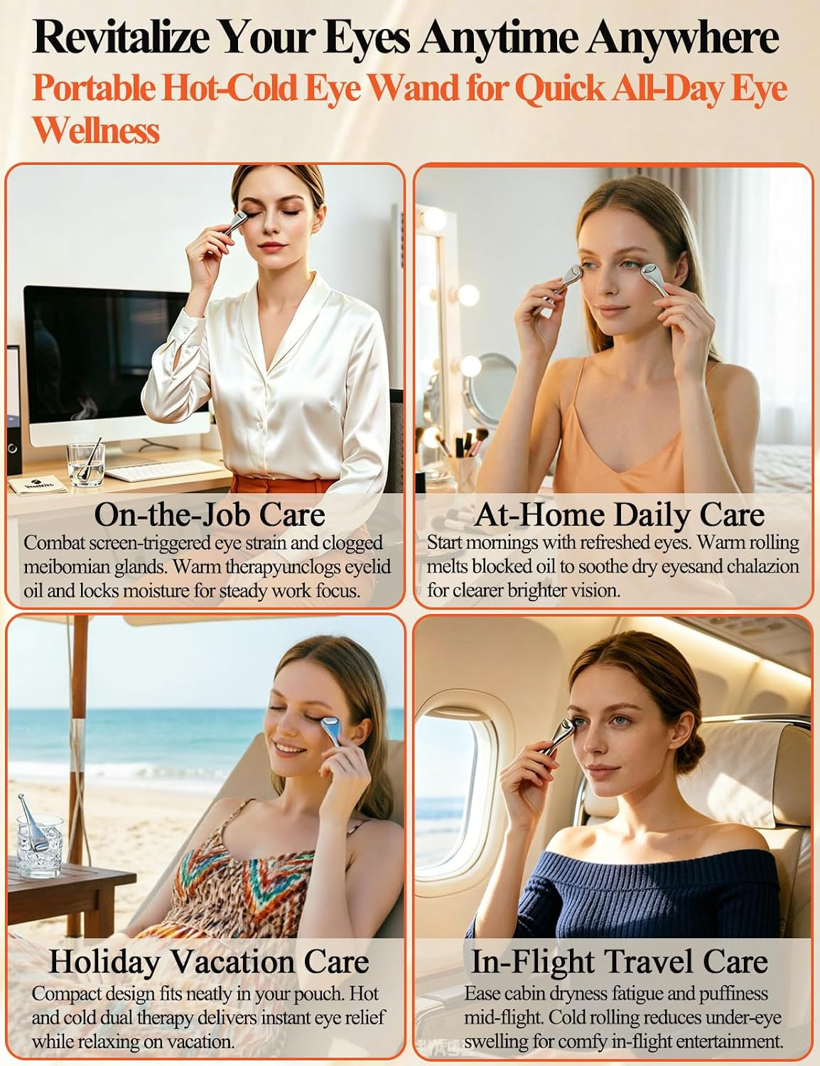 2-Pack Metal Eyelid Massager 