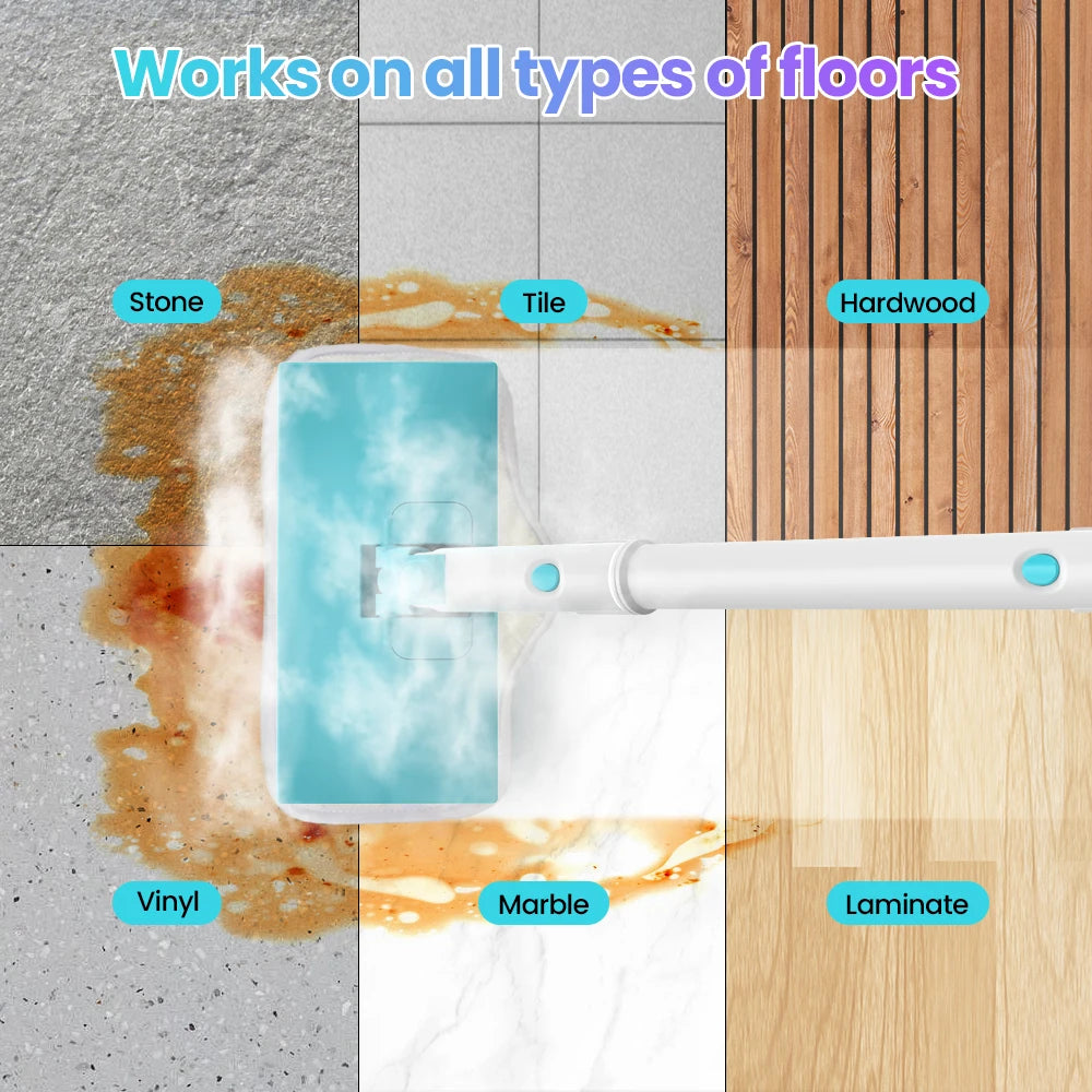 F1 Steam Mop, All-In-One Scrubbing Floor Steamer,11 Accessories Steam Cleaner for Dirt, Grease, Grout, Tile,Floor, Car