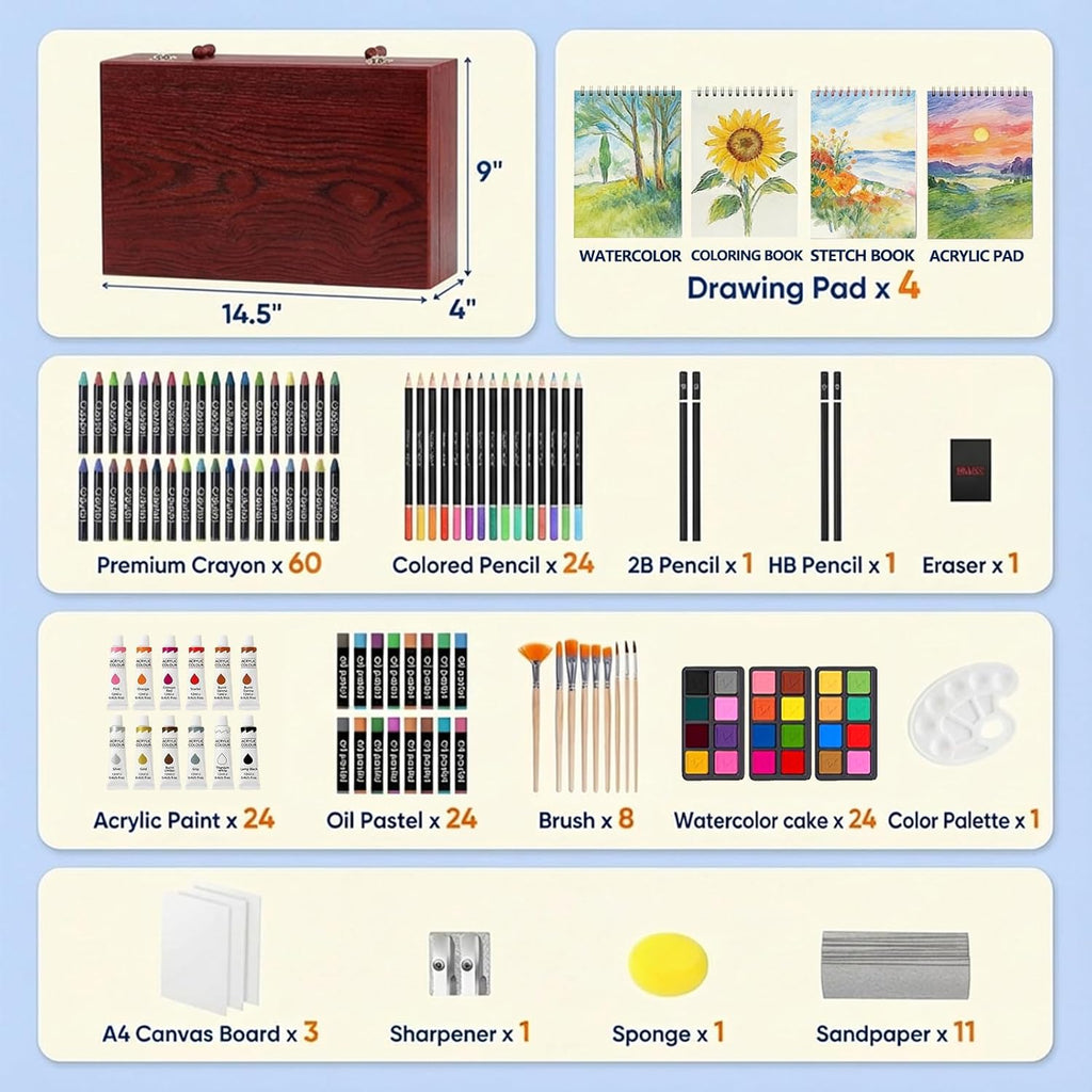 194 Piece Deluxe Art Set 