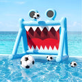 Kids Soccer Pool Toy, Inflatable Soccer Goal W/Balls