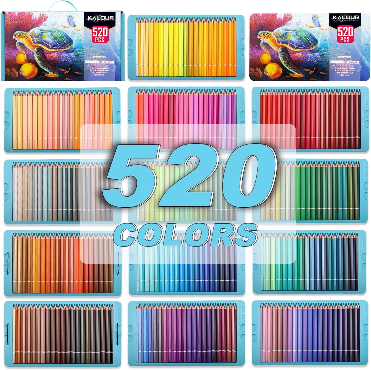 Premium Pro Colored Pencils,Set of 520 Colors